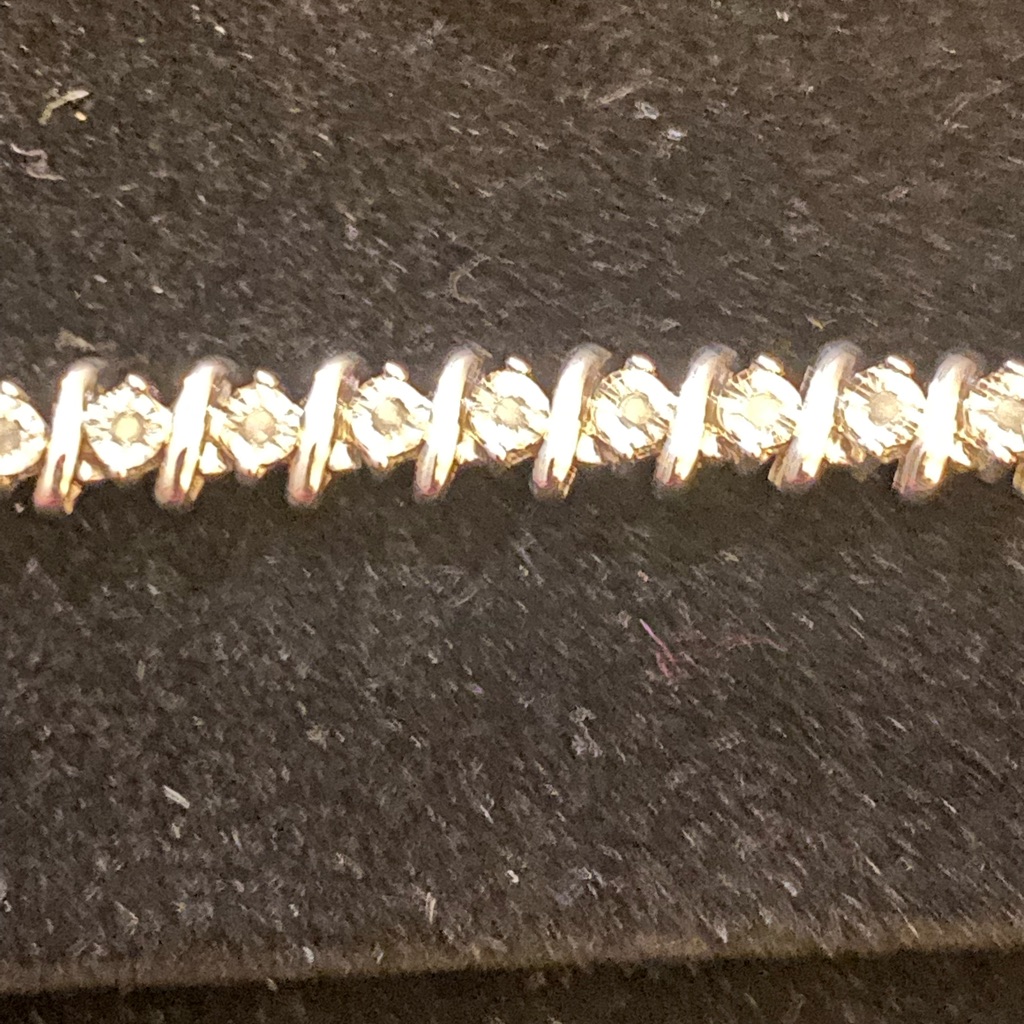 Sterling Silver Bracelet With Diamond